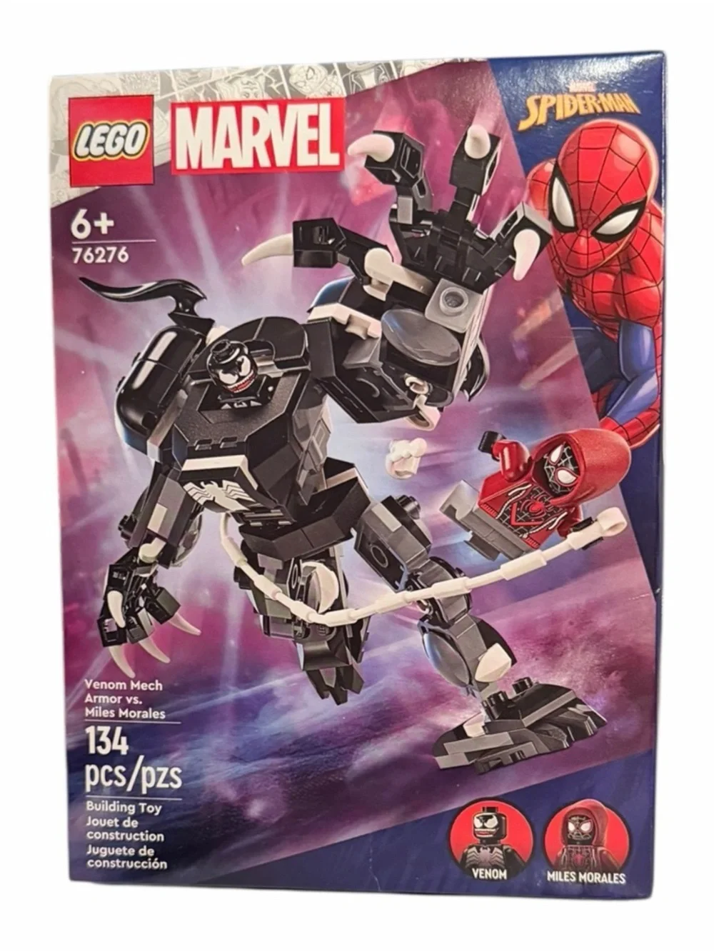 LEGO Super Heroes: Venom Mech Armor Vs. Miles Morales 76276 Building Block Set